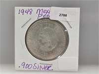 1948 Mexico 90% Silver Cinco Pesos