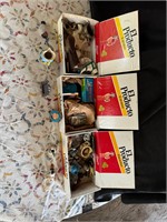 Cigar Boxes with Miscellaneous Knickknacks