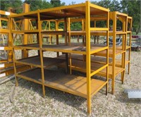 Storage rack, 9' x 31" x 78", yellow
