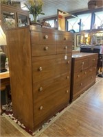 Two Piece Walnut Veneered Bedroom Suit