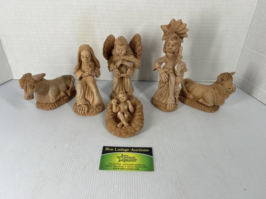 Handmade Nativity Scene Figures