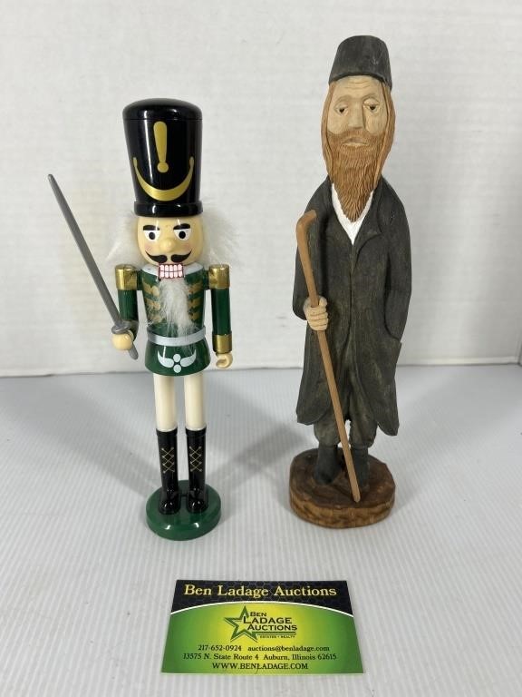 Nutcracker and Wood Carved Figure