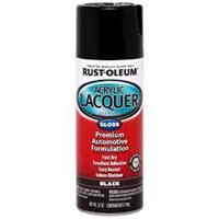 12oz Rust-Oleum Acrylic Lacquer Gloss Black A9