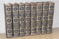 8 Volume leather bound book