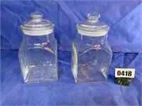 Matching Glass Jars w/Lids