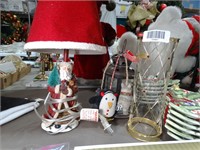 Santa Lamp / Candle Holders & Ornaments
