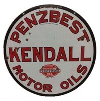 Porcelain Kendall Motor Oil Sign
