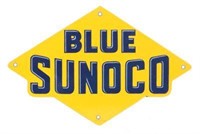Porcelain Blue Sunoco Pump Plate Sign