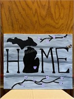 Michigan Mitten Home Hand Painted Canvas 16”x20”