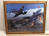 WWII P40 Fighter Framed Art