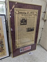 Framed Commemorative Special Edition Newspaper