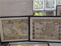 Vintage Map Lithographs