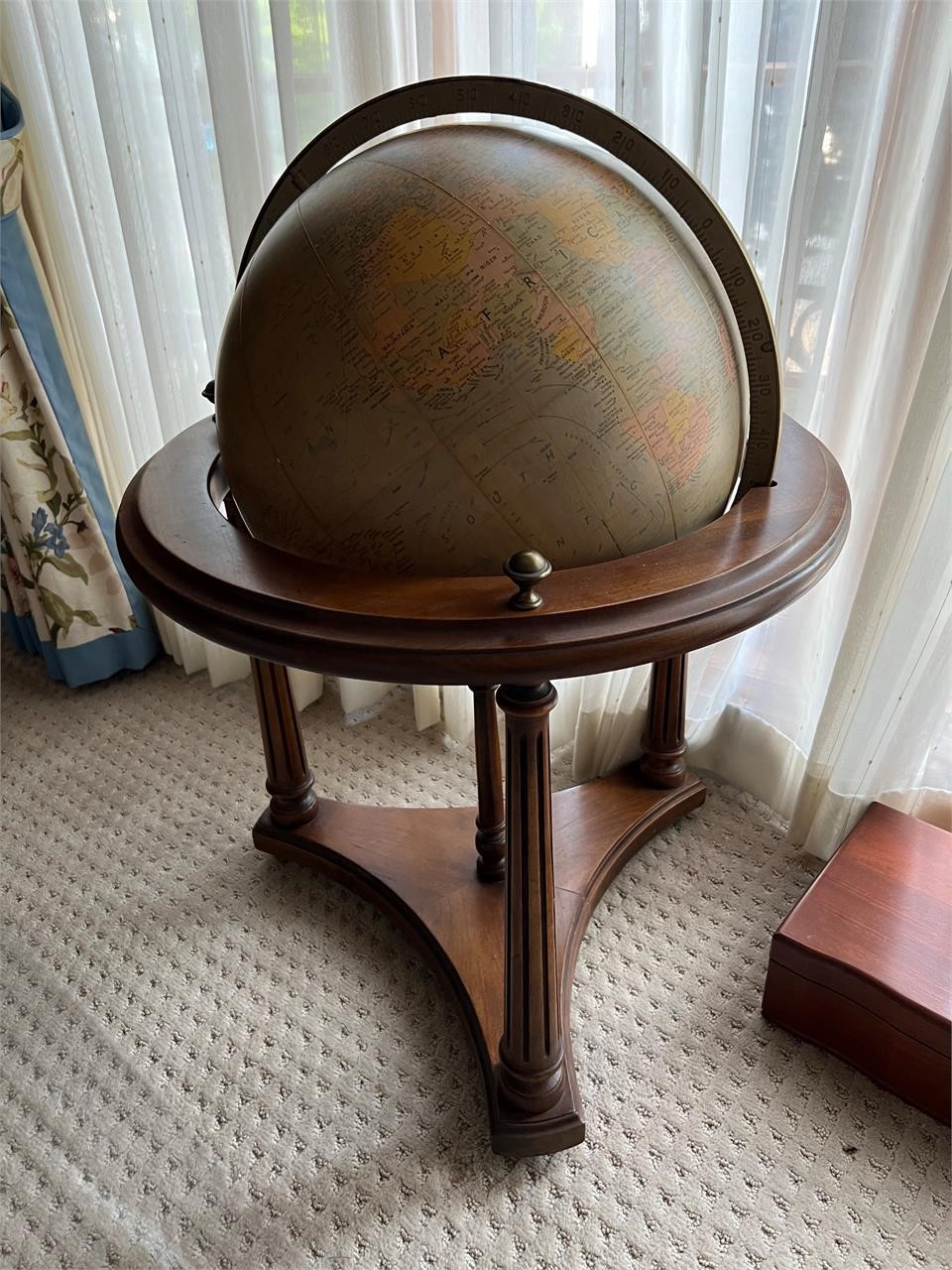 Globe on Wooden Stand