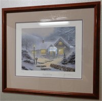 Thomas Kinkade Signed Home for the Evening COA