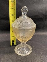 Anchor Hocking Vintage Clear Glass Grape Pattern