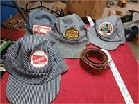 railroad hats and belt