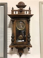 WOOD CASE PENDULUM WALL CLOCK