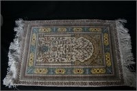 A Fine silk Isfahan tree of life rug