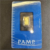 1 gram Gold Bar - PAMP Lady Fortuna