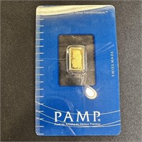 1 gram Gold Bar - PAMP Lady Fortuna