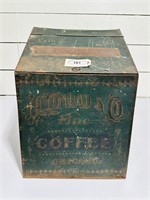 Painted Metal Coffee Tin