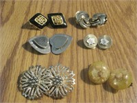 Six Assorted Pairs Clip-On Fashion Earrings