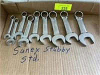 Flat w/Sunex stubby wrenches 7/16-1"