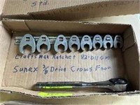 Set 3/8 Sunex crowsfoot wrenches, Craftsman
