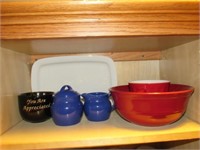 Stoneware Bowl and Mug - Sugar and Creamer- Mug