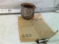 SMALL CAST IRON CAULDRON "SSS FOR THE BLOOD"