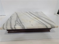 Salvaged small marble table top for project