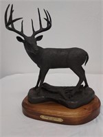 14"+ D ZAHN bronze stag sculpture artist proof