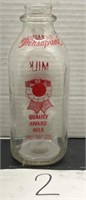 Vintage densupreme milk quart bottle