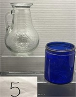 1960’s apothecary clear glass pitcher & more