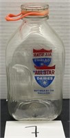 Vintage all star dairies gallon milk bottle