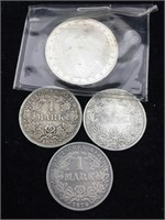 German silver mark coins