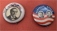 Lot of two vintage political buttons