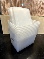 Lot of 10 Storage Tubs with Lids