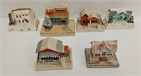 (6) c1950's Japan Christmas Putz Houses