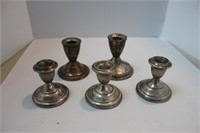 3' AND 3.5 IN WEIGHTED STERLING CANDLESTICK