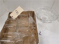 (11pc) Crystal Stem Ware