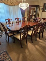 Large Dining Table w/ 8 Chairs
