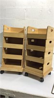 Two Rolling Shelves M14G