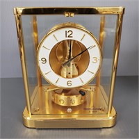 LeCoultre Atmos clock with plaque & manual