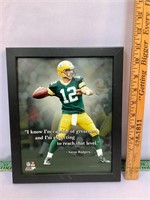 Framed Aaron Rodgers picture