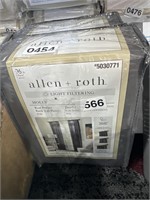 ALLEN + ROTH LIGHT FILTERING CURTAINS RETAIL $30