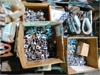 Large selection of assorted sizes of cable clamps