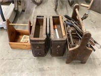 Old Wood Toolboxes, Tools and Drawers Bundle