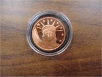 Lady Liberty/ US Eagle 1oz .999 Pure Copper Coin