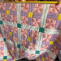 Hand Sewn Pinwheel Pattern Quilt